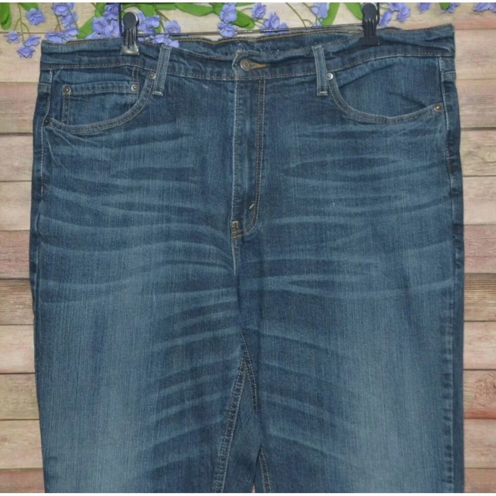 Signature By Levi Strauss Men's Dark Wash Straight Leg Blue Jeans Size 40 X 32